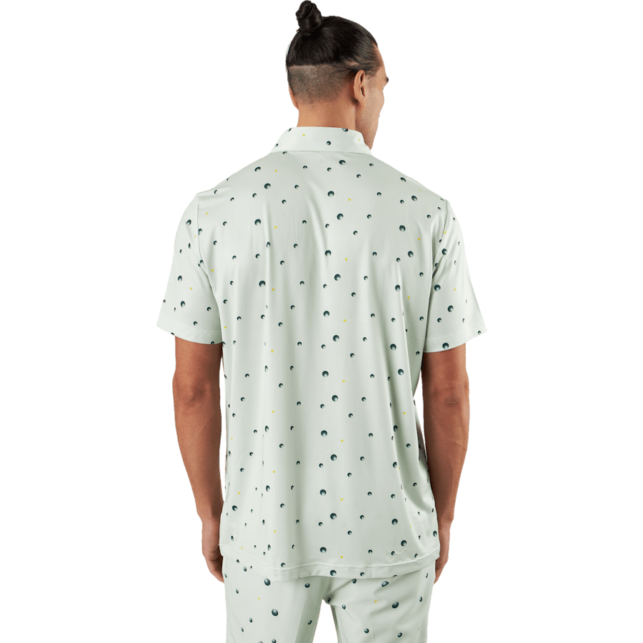 Ultimate365 Allover Print Golf Polo Shirt Linen Green / Shadow Green / Impact Yellow - Bild 3