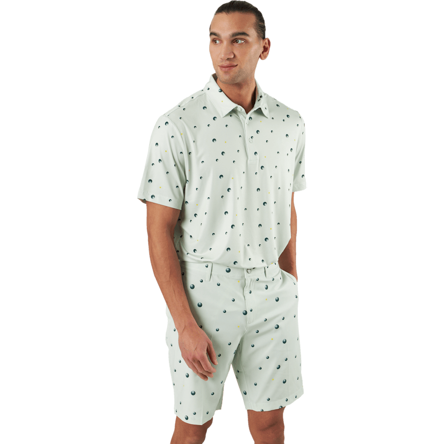 Ultimate365 Allover Print Golf Polo Shirt Linen Green / Shadow Green / Impact Yellow - Bild 6