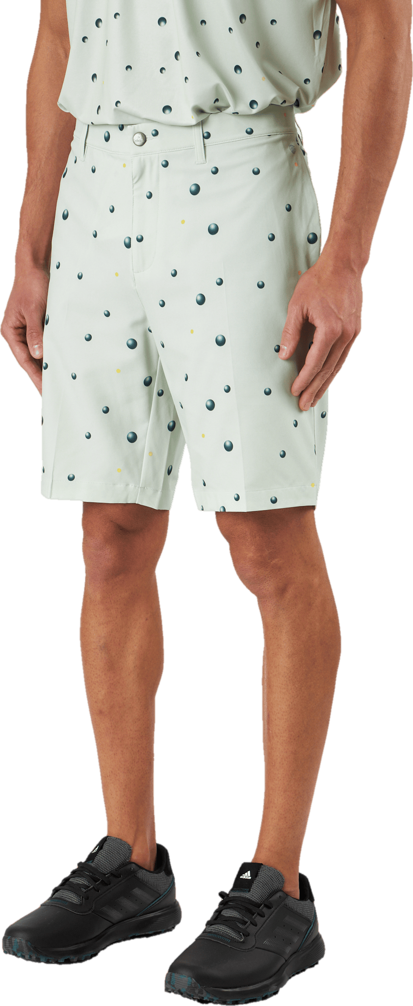Ultimate365 Allover Print 9-Inch Golf Shorts Linen Green / Shadow Green / Impact Yellow - Bild 2