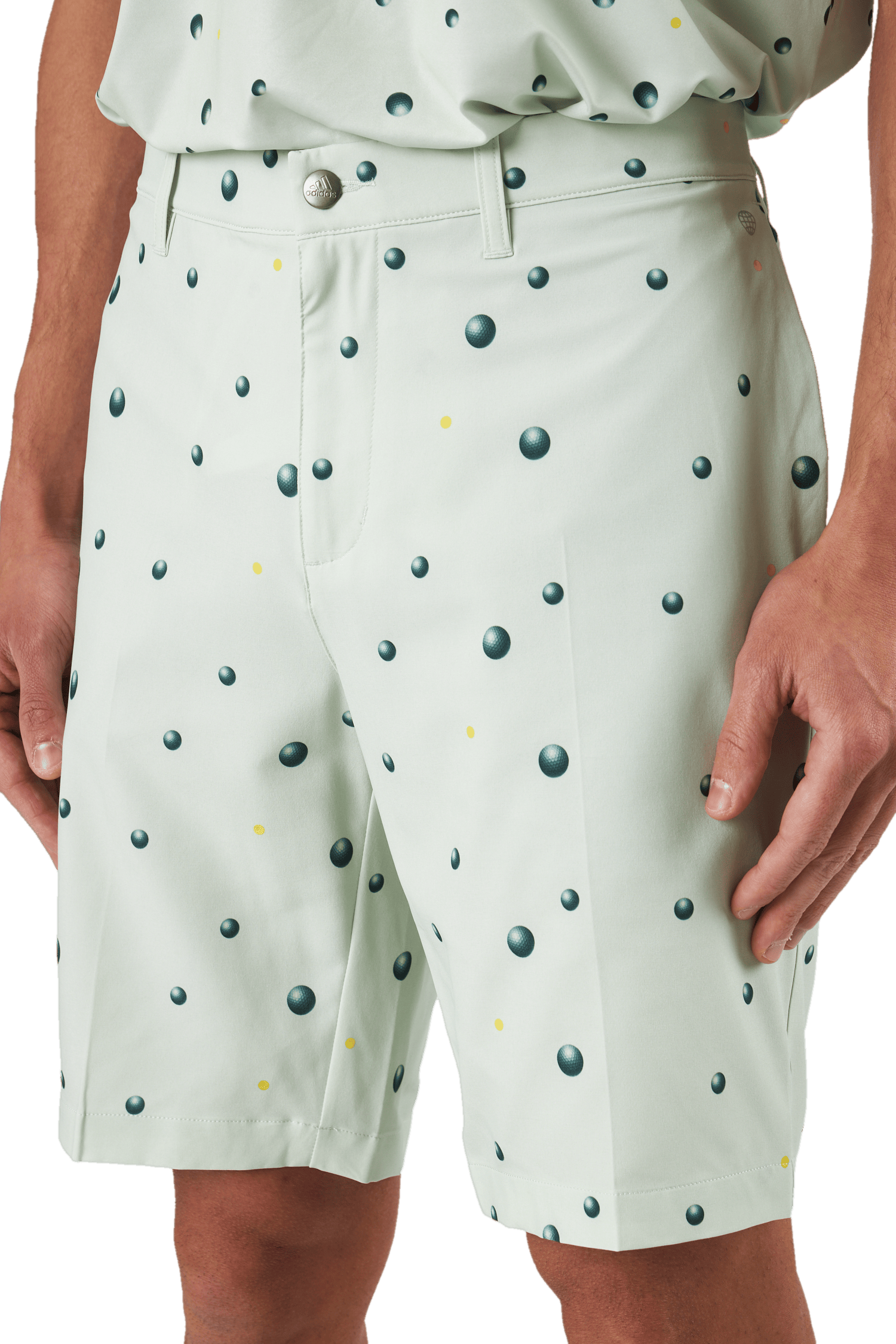 Ultimate365 Allover Print 9-Inch Golf Shorts Linen Green / Shadow Green / Impact Yellow - Bild 4