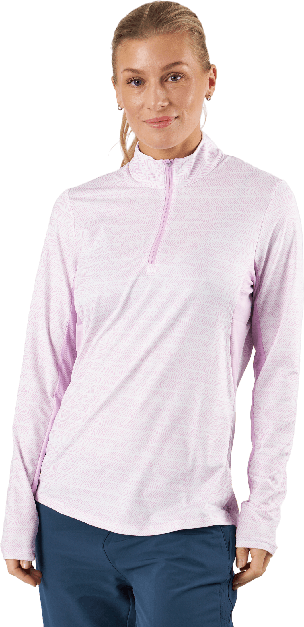 Ultimate365 Polo Long-Sleeve Top Bliss Lilac, Female, Apparels, Shirts, Purple, M