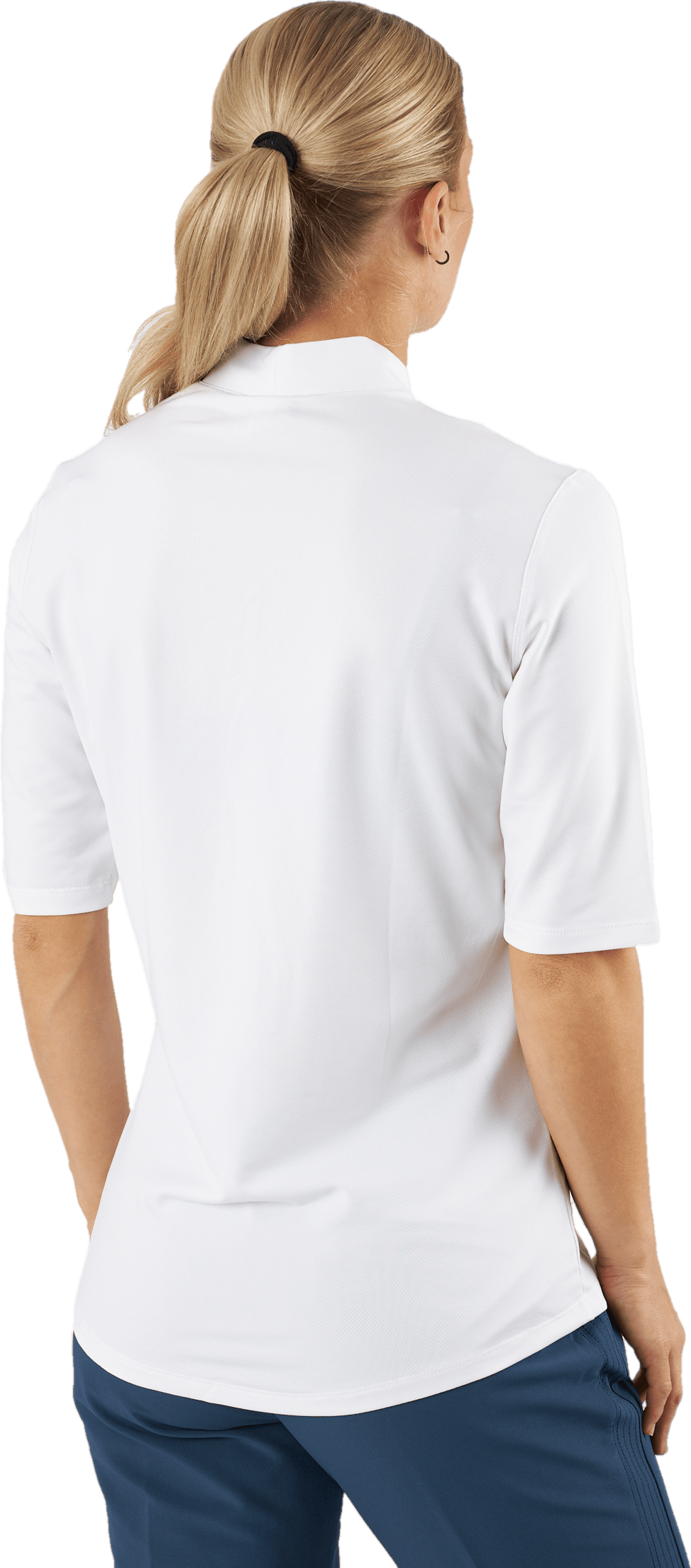 Essentials Mock Polo Shirt White - Bild 3