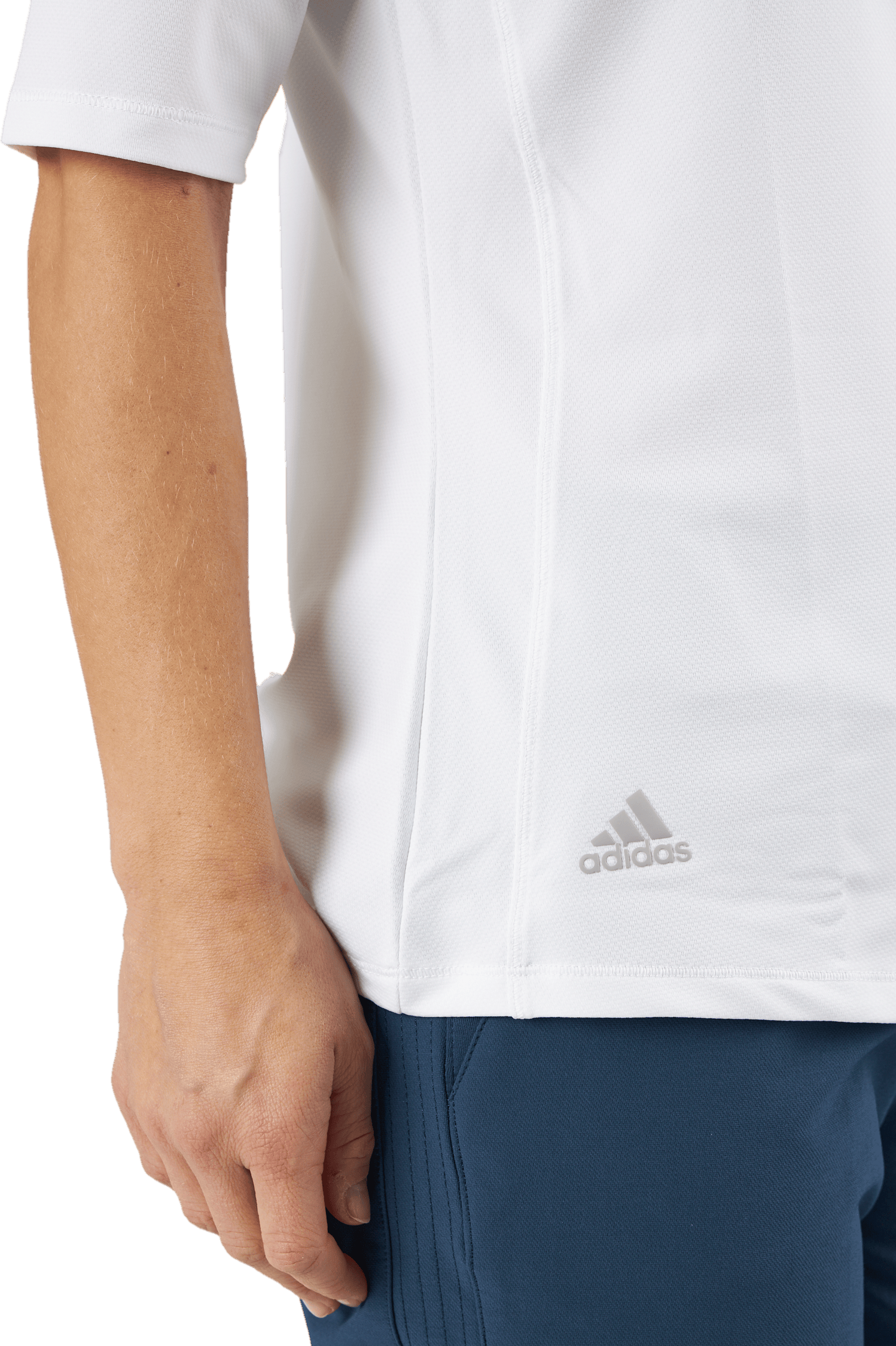 Essentials Mock Polo Shirt White - Bild 5
