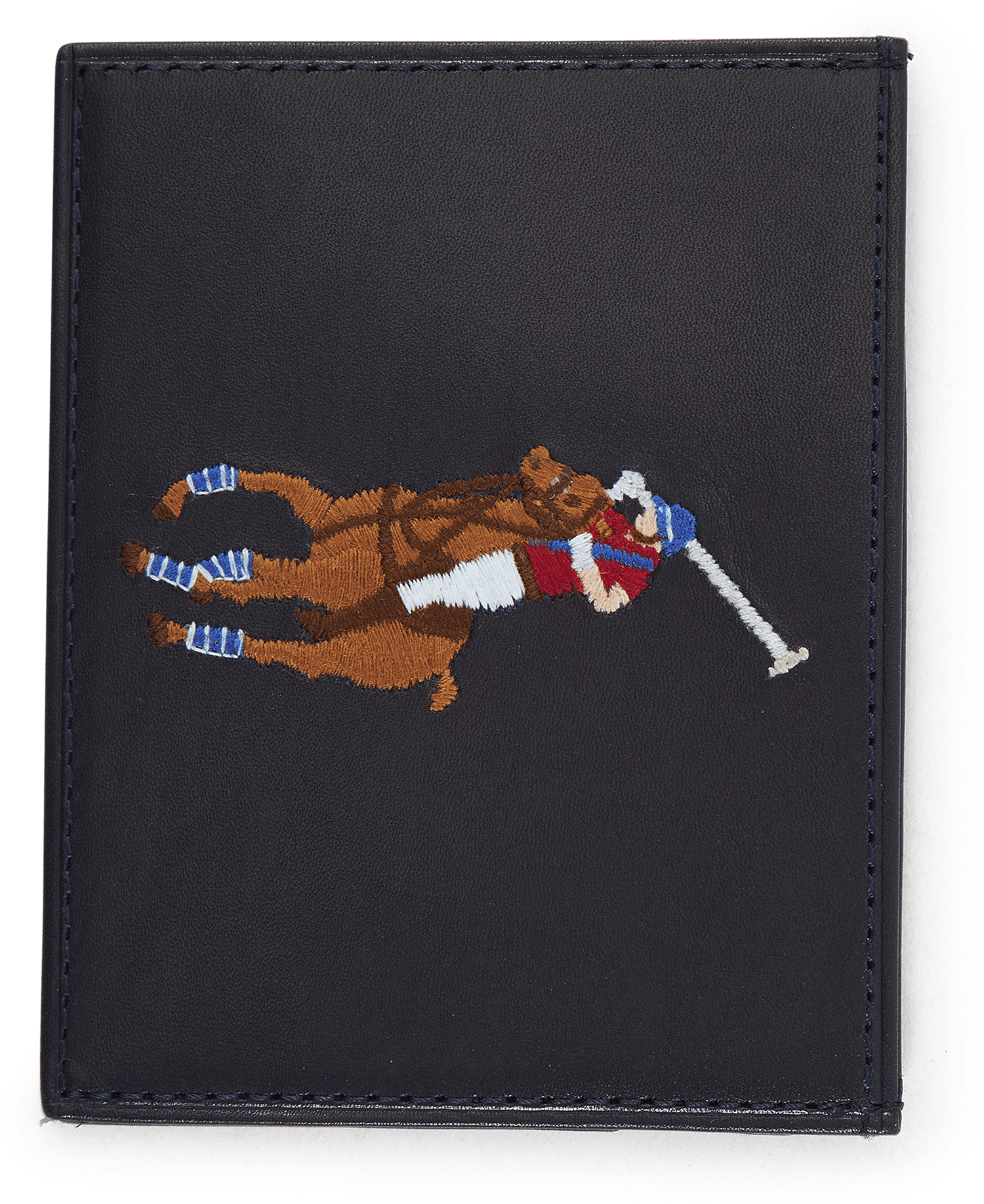Polo Ralph Lauren Leather Card Case  Pony, Male, Equipment, other accessories, Black, ONESIZE