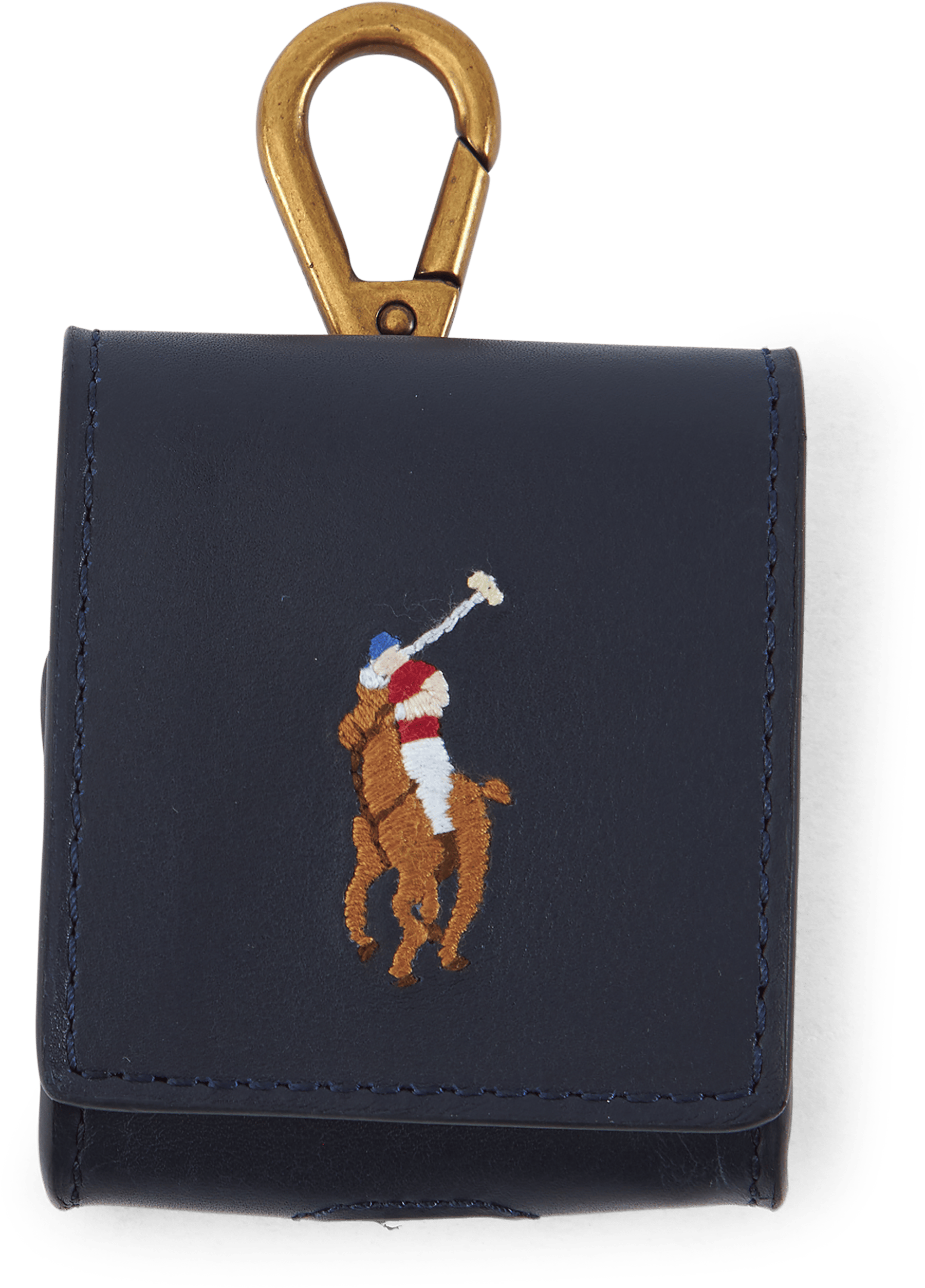 Polo Ralph Lauren Leather Airpod Case  Pony, Male, Ekwipunek, Akcesoria, Niebieski, ONESIZE
