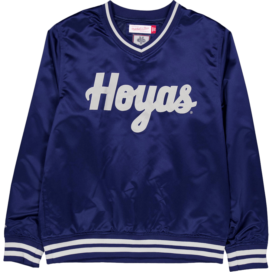 Sideline Pullover Satin Jacket Navy