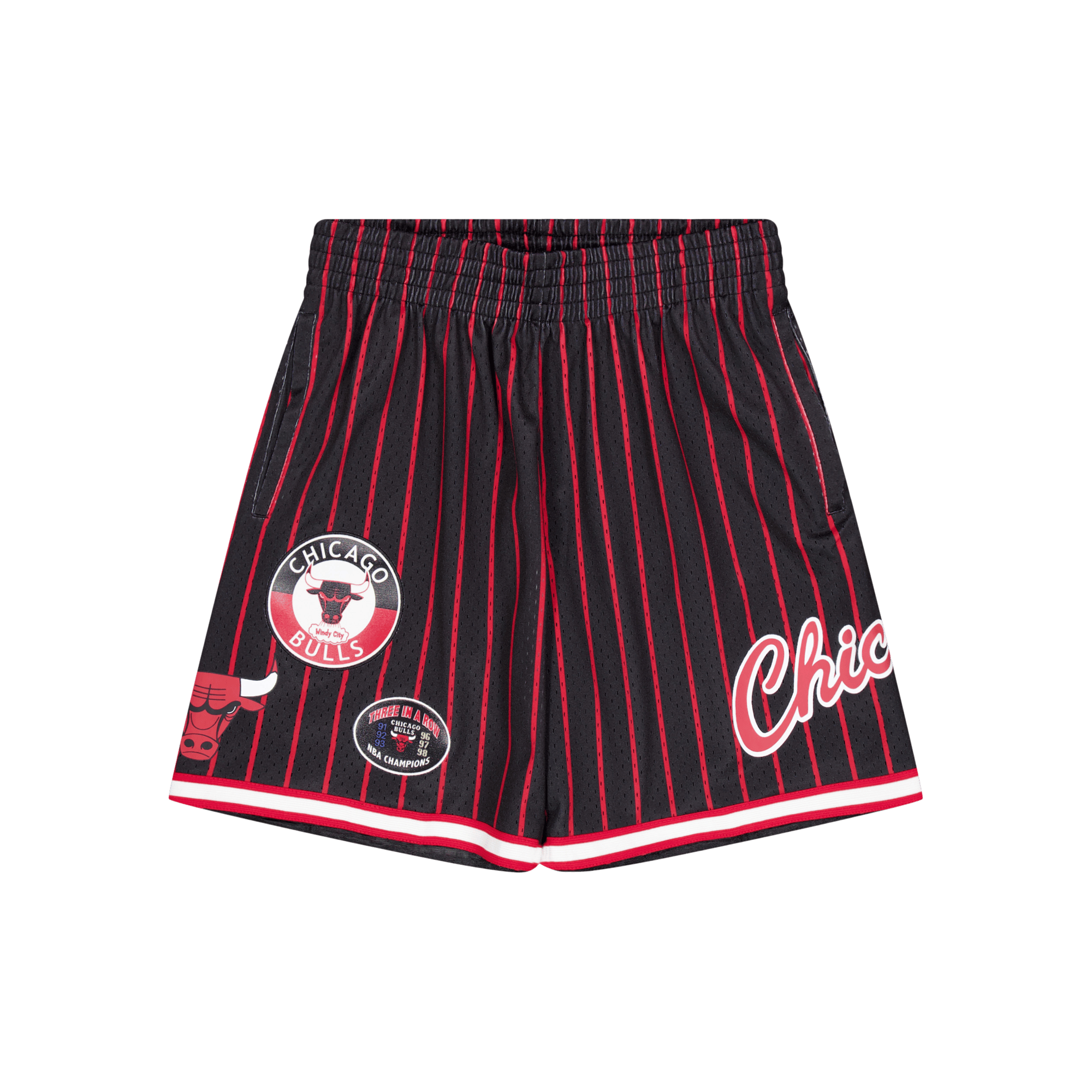 M&n City Collection Mesh Short Black/red