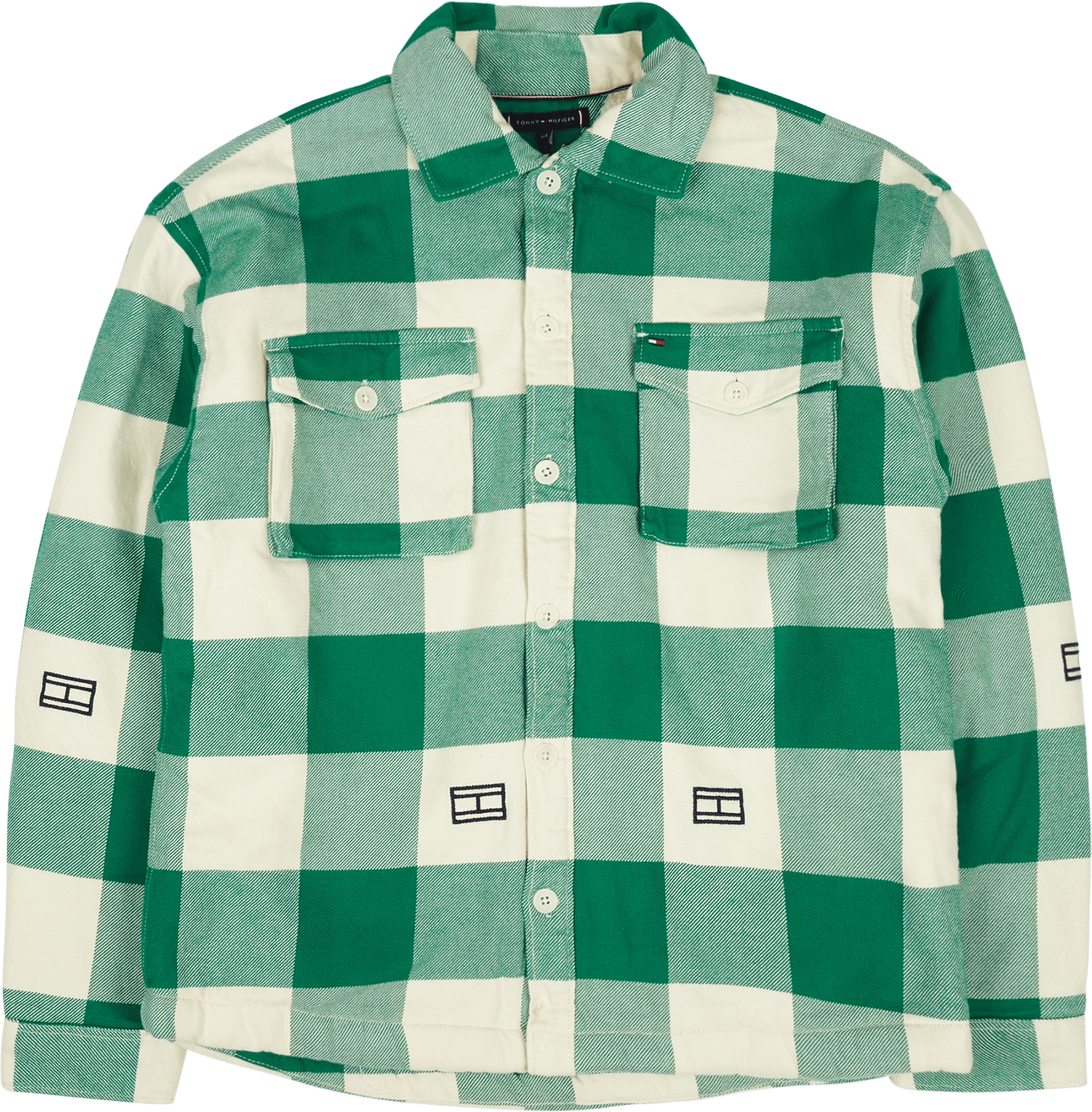 Sherpa Lined Checked Shirt Green