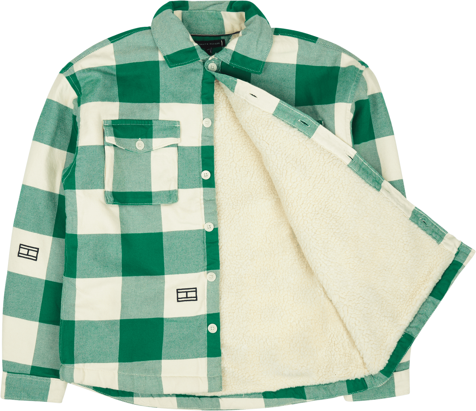 Sherpa Lined Checked Shirt Green - Bild 4