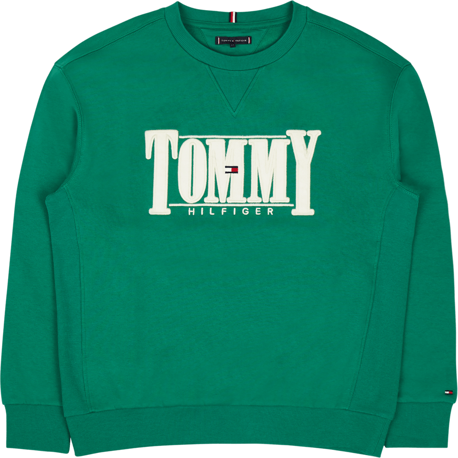 Cord Applique Sweatshirt Green