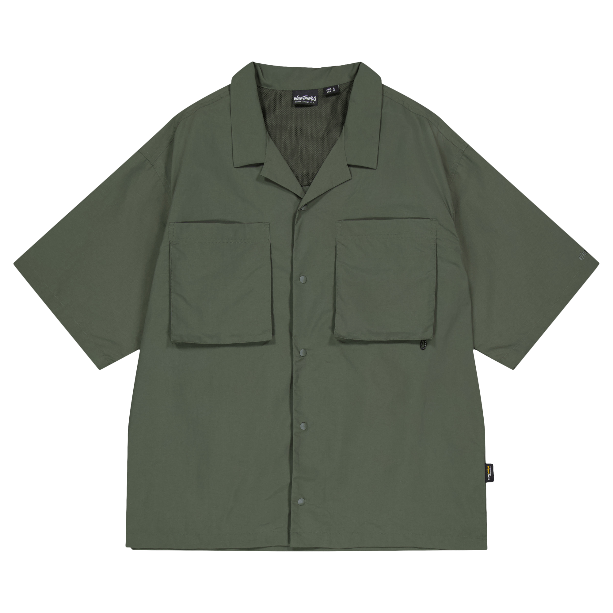 Half Sleeve Camp Shirts Olive