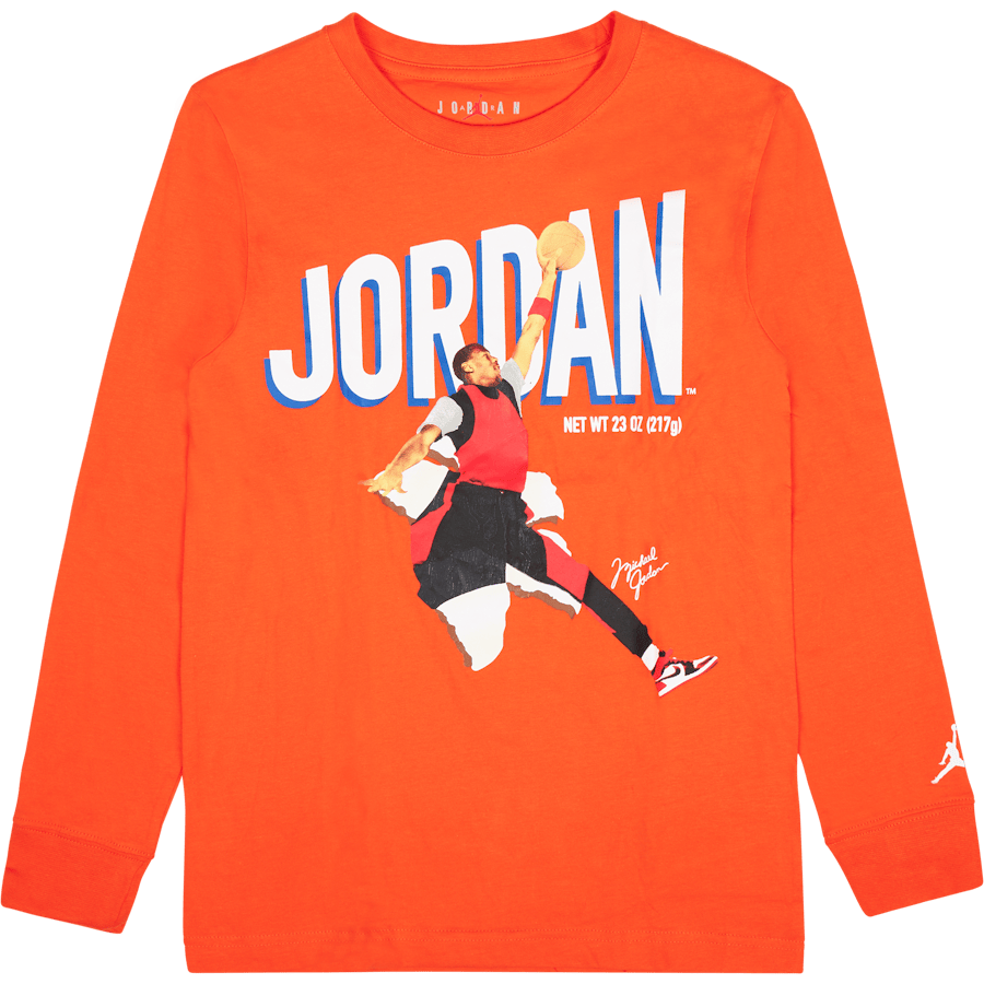 Jdb Mvp Jordan Breakout Ls Tee Rush Orange