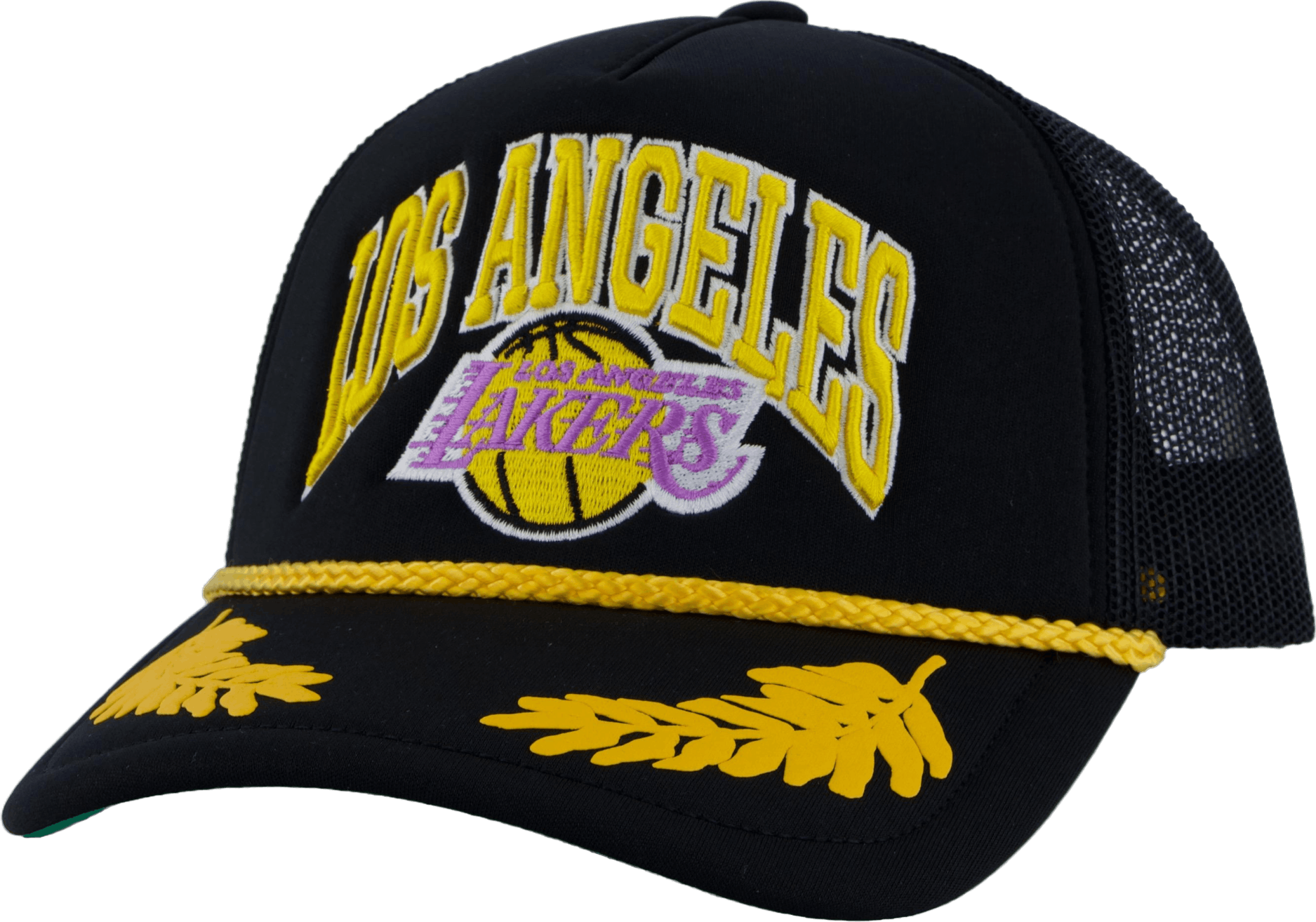 Lakers Gold Leaf Trucker HWC, Male, Odevy, Klobúky a čiapky, Zlato, ONESIZE