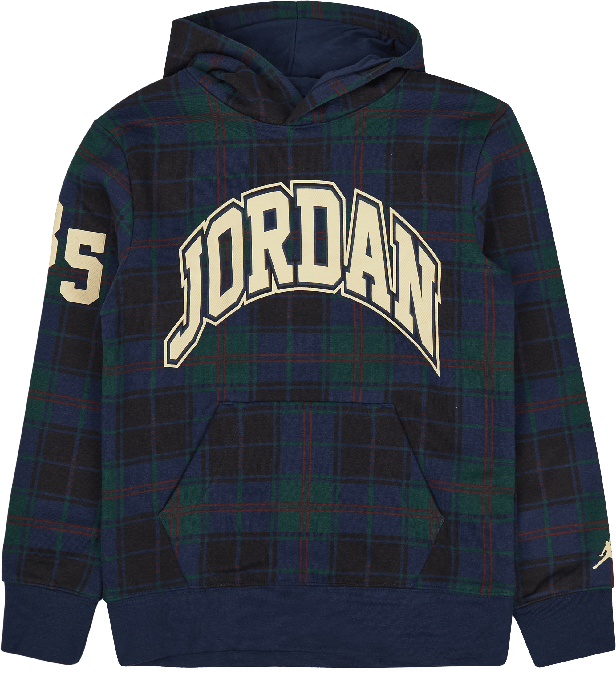 Jdb Essentials Plaid Po Hoodie Obsidian