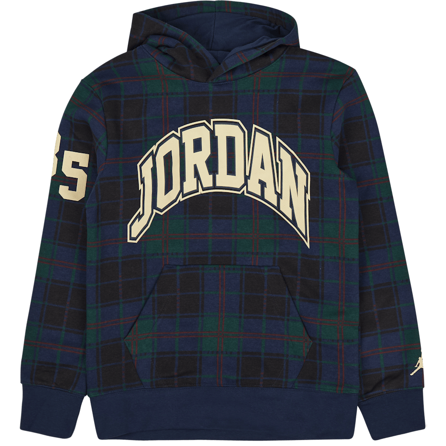 Jdb Essentials Plaid Po Hoodie Obsidian