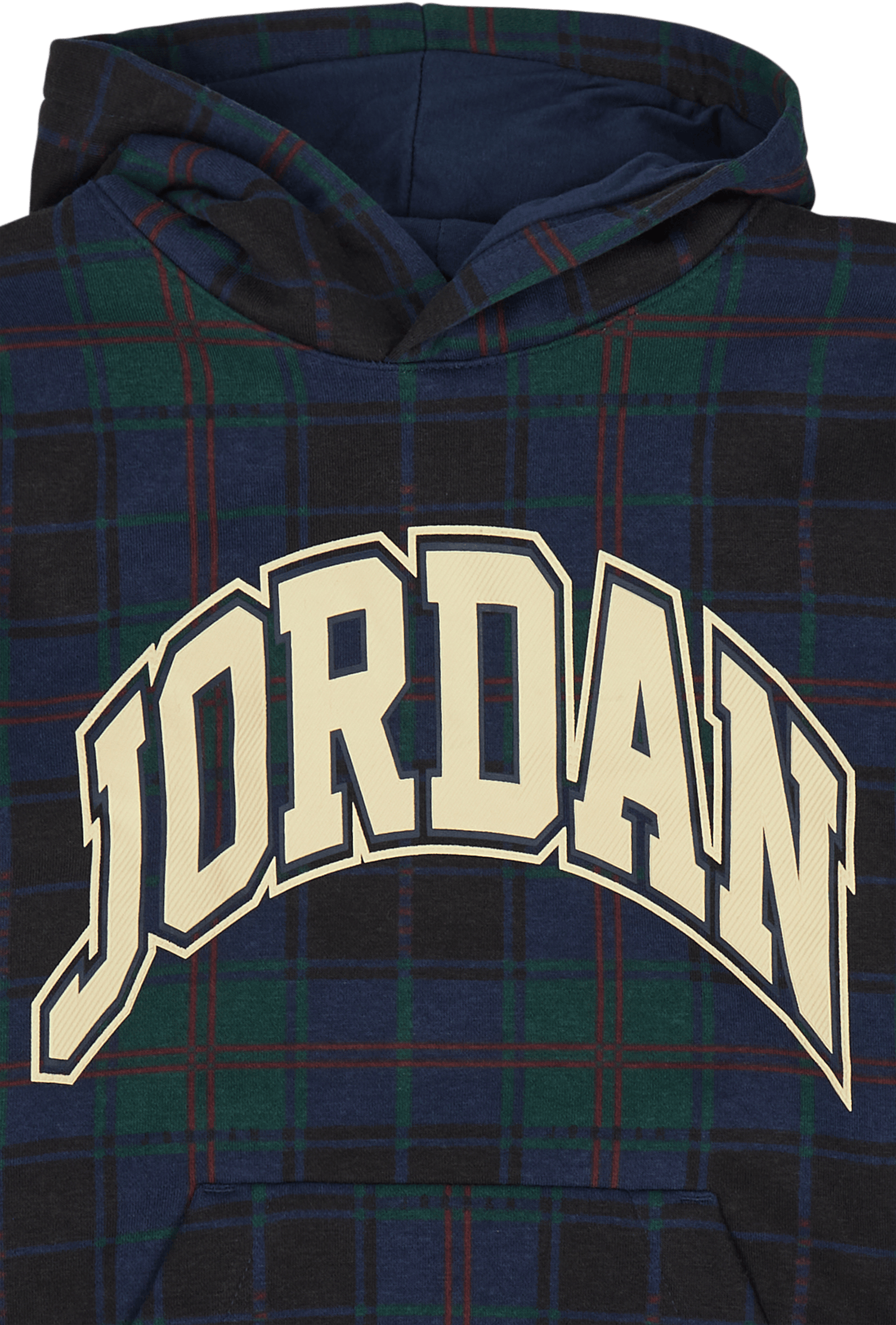 Jdb Essentials Plaid Po Hoodie Obsidian - Bild 3