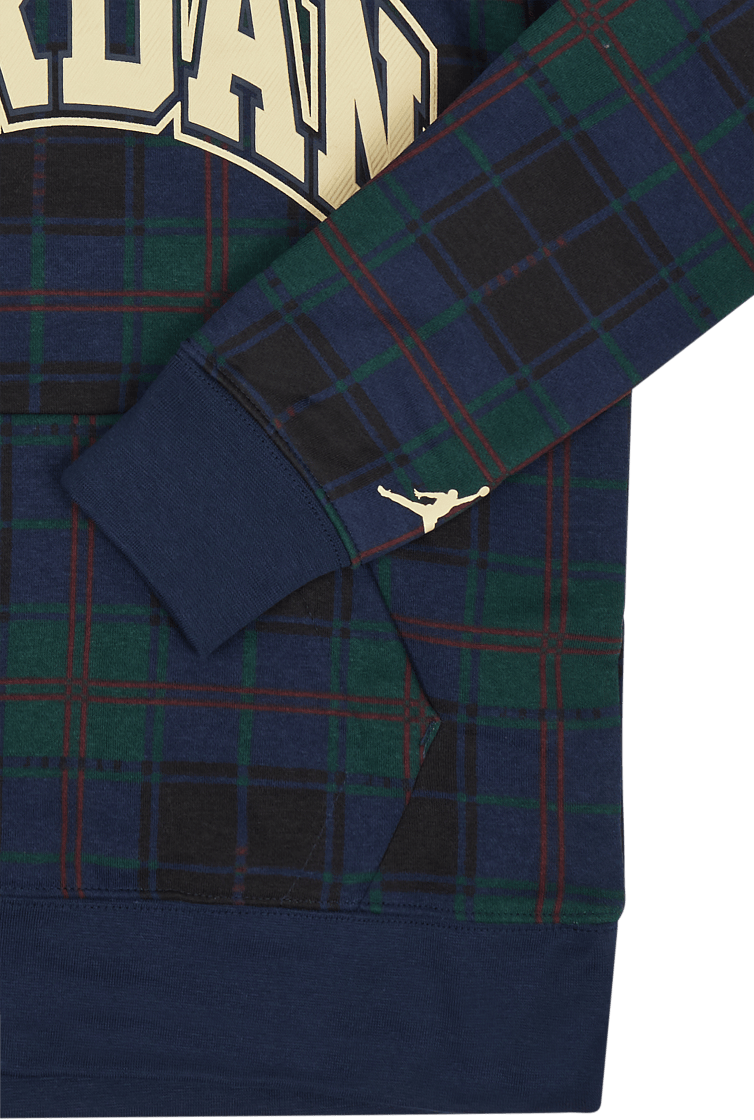 Jdb Essentials Plaid Po Hoodie Obsidian - Bild 4