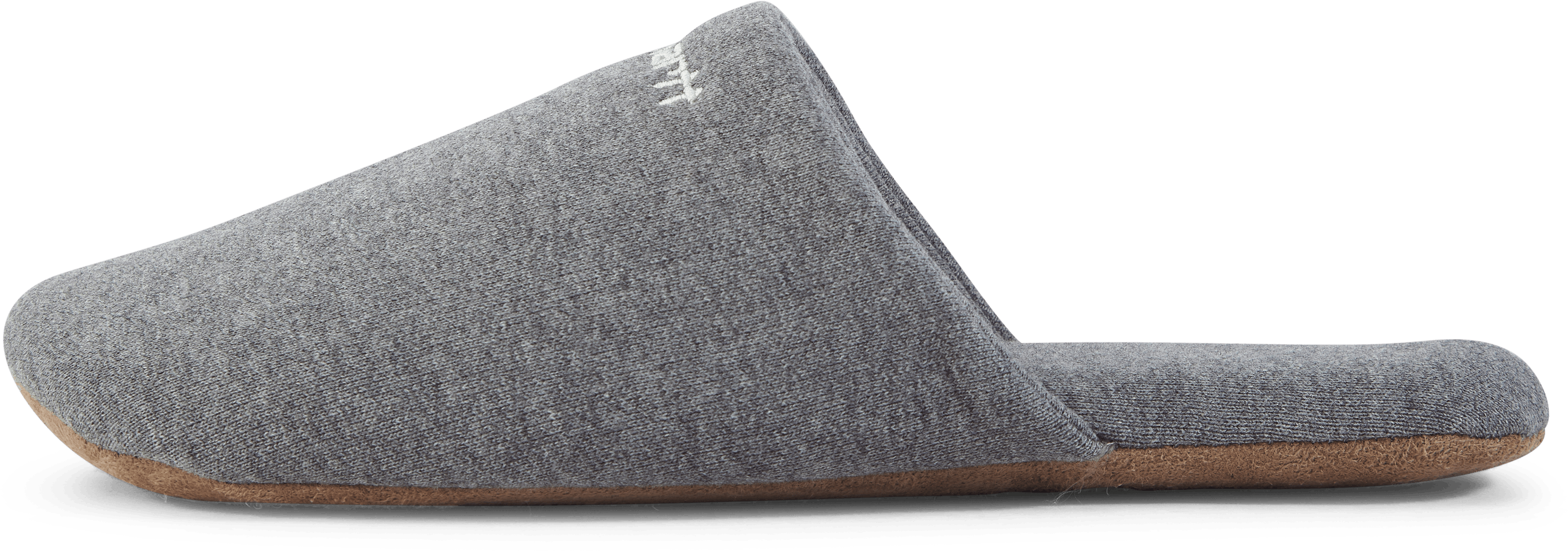 Script Embroidery Slippers Dark Grey Heather / White, Unisex, Skor, Sandaler och Tofflor, Grå/Vit, L