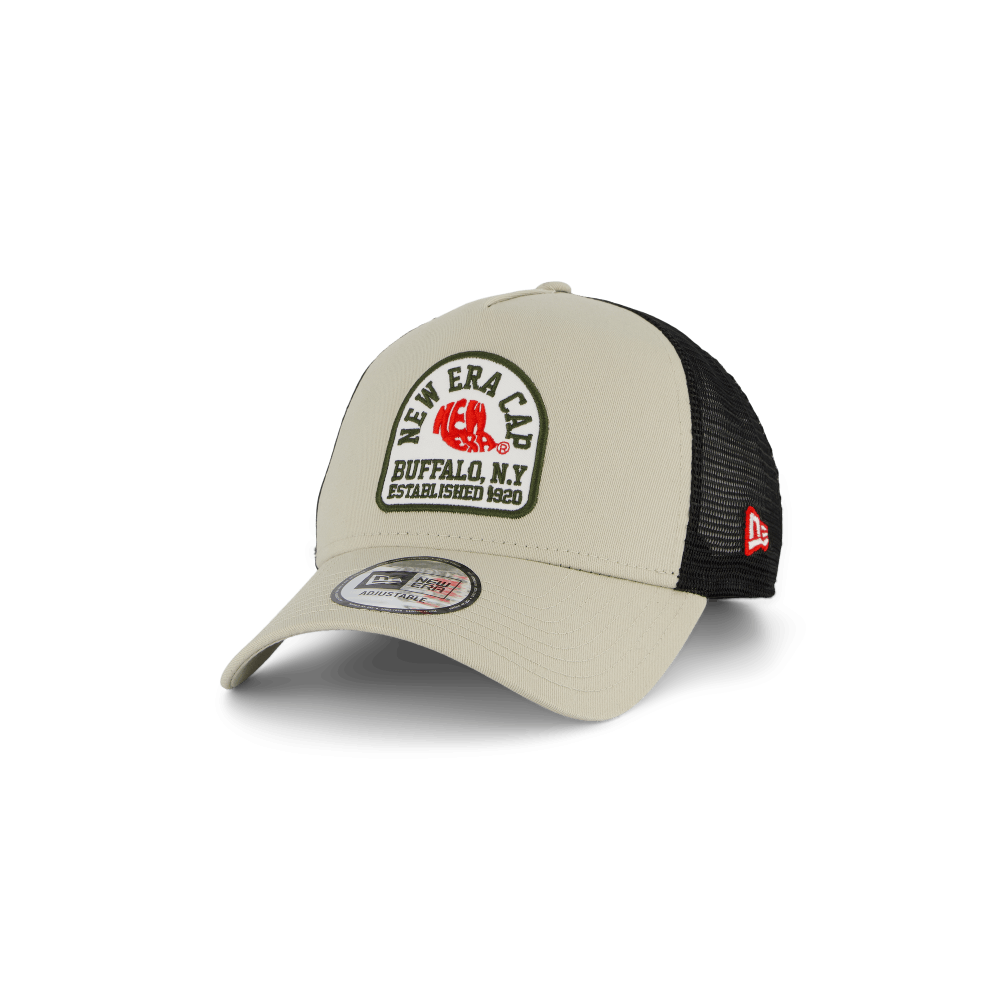 State Patch Trucker New Era, Male, Klær, luer og caps, Beige, ONESIZE