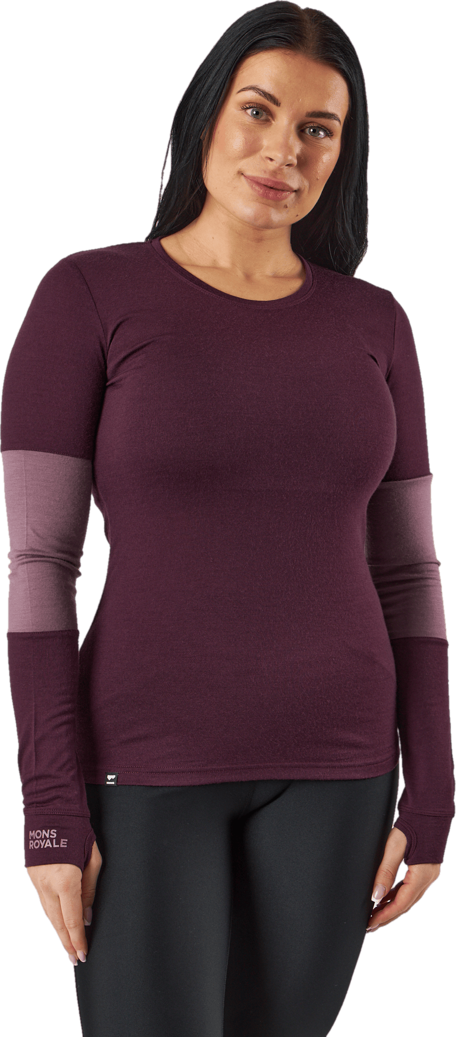 Mons Royale Cornice Long Sleev Wine Red - Bild 2