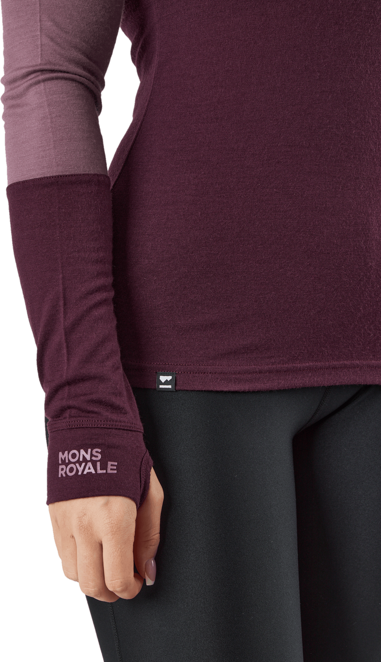 Mons Royale Cornice Long Sleev Wine Red - Bild 5