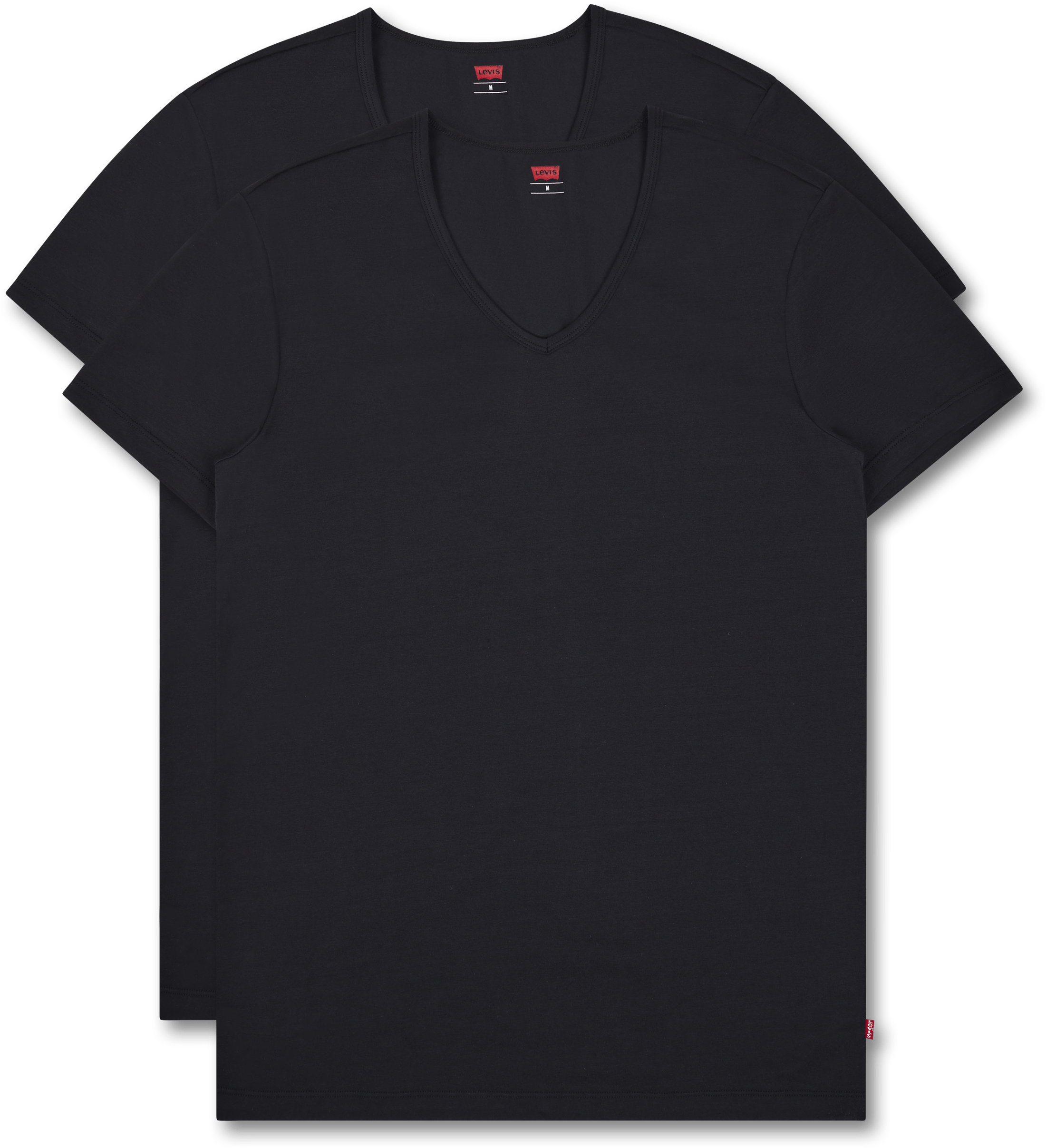 Levis Men V-neck 2p 884 Jet, Male, Kläder, Tops, Svart, L