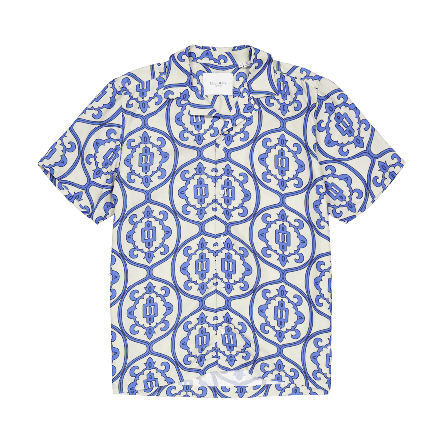 Les Deux Ornament Aop Tencel Ss Shirt palace