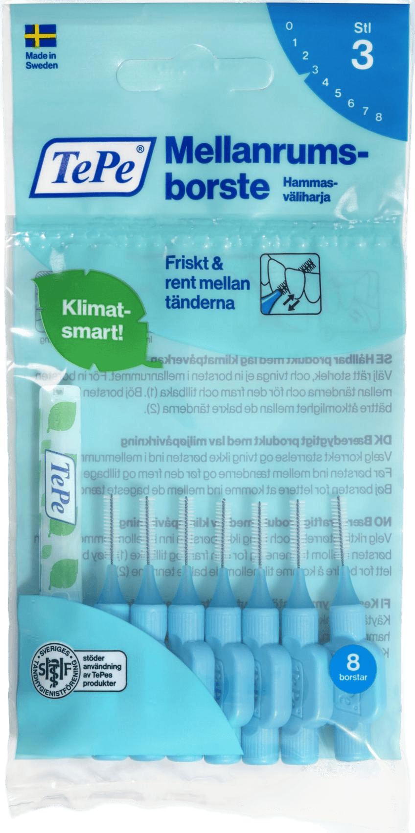 Tepe Mellanrumsborste Blå 0,6