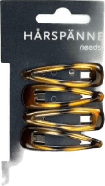Needs Hårspänne Brunt 4st