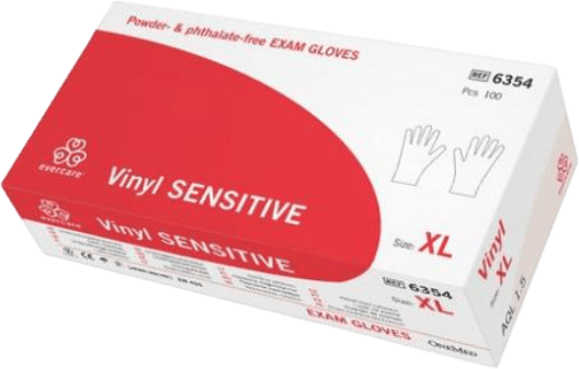 Evercare Vinyl Handskar Xl 100