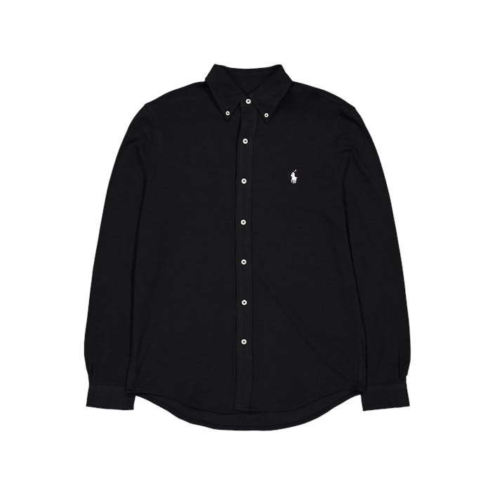 Featherweight Mesh Shirt Polo Black, Male, Apparels, Tops, Black, XL