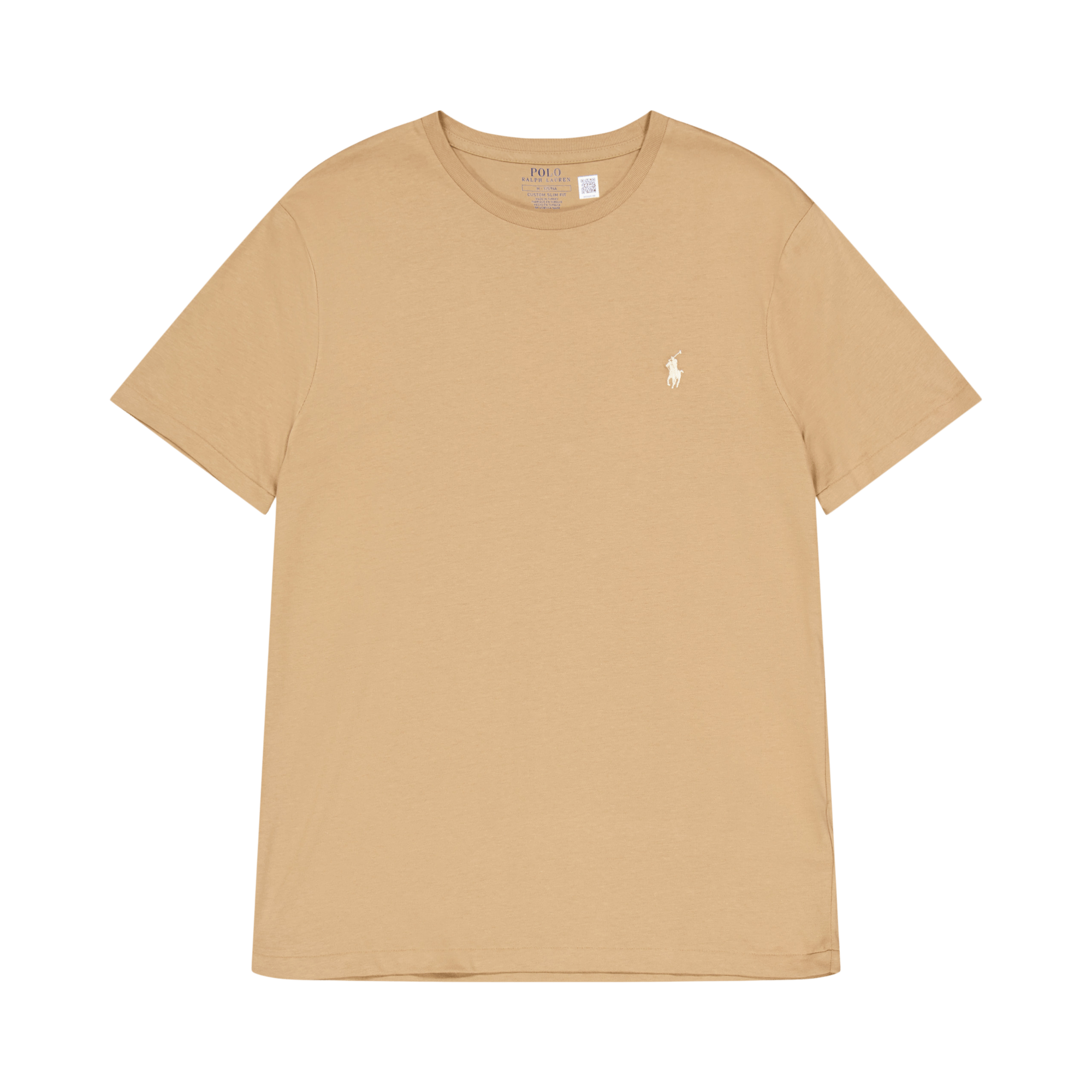Custom Slim Jersey Crewneck T-Shirt Cafe Tan