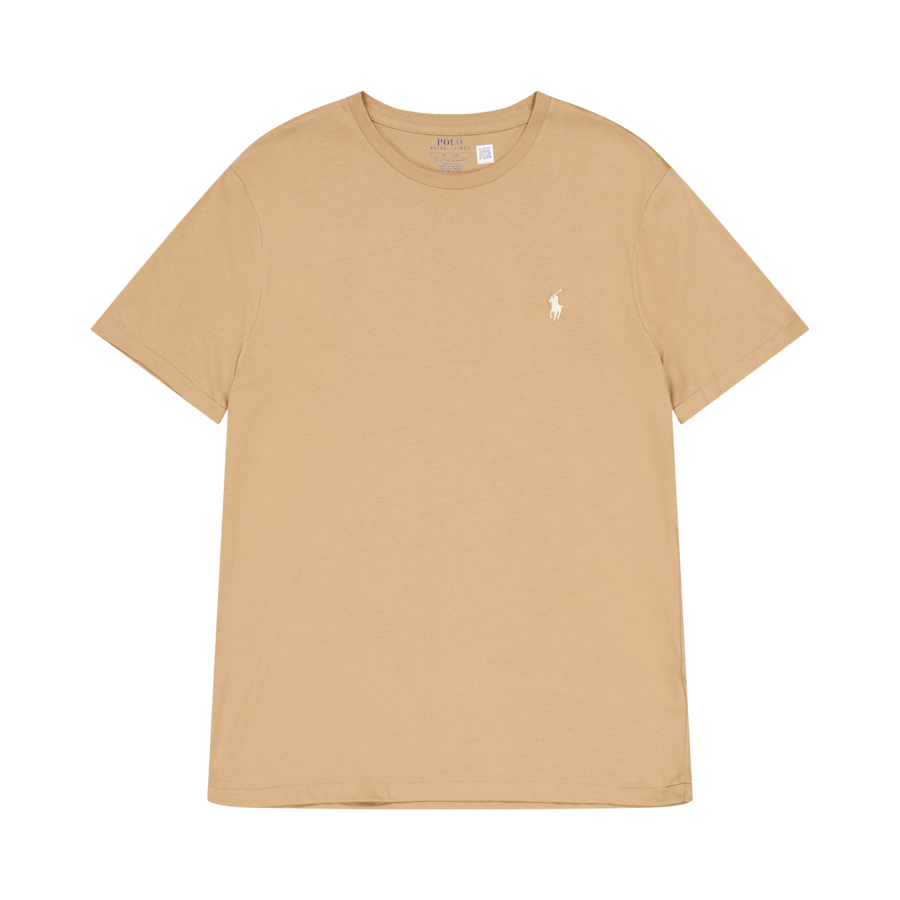 Custom Slim Jersey Crewneck T-Shirt Cafe Tan
