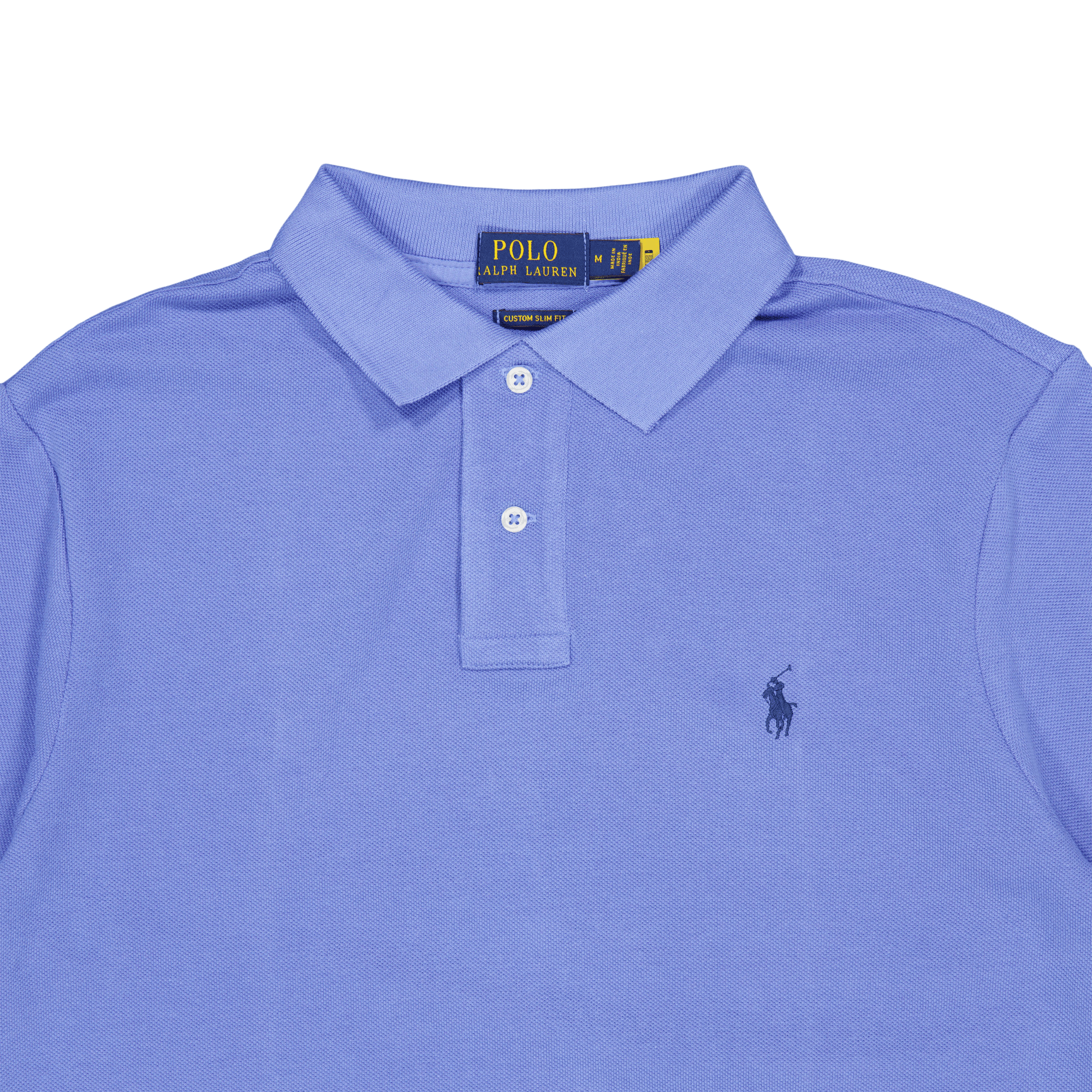 Custom Slim Fit Mesh Polo Shirt Harbor Island Blue - Bild 3