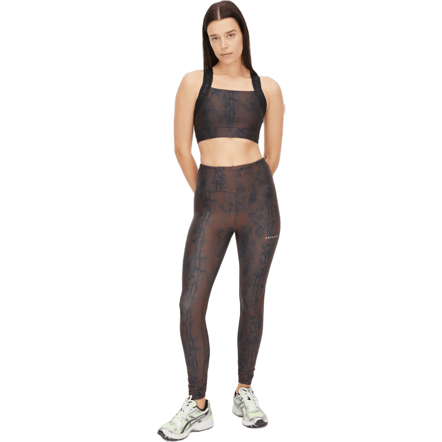 Printed High Waist Tights Brown Snake - Bild 3