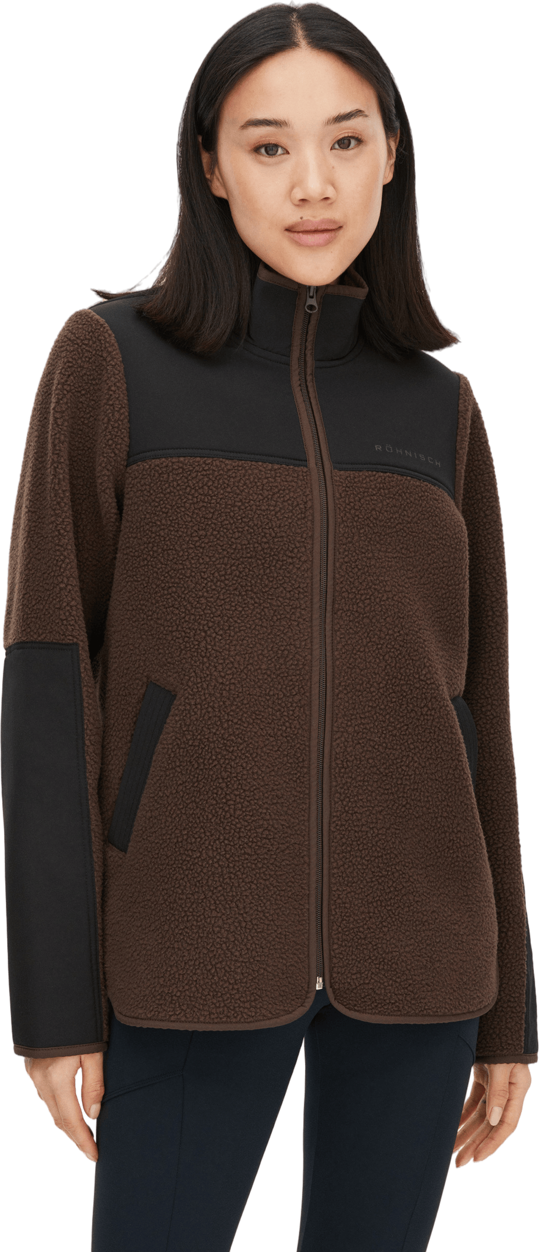 Phoebe Pile Jacket Seal Brown