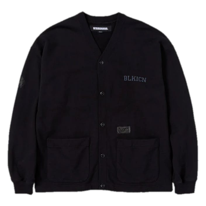 Bi Sweatcardigan Ls Black, Male, Vêtements, sweats à capuche et pulls molletonnés, Noir, M