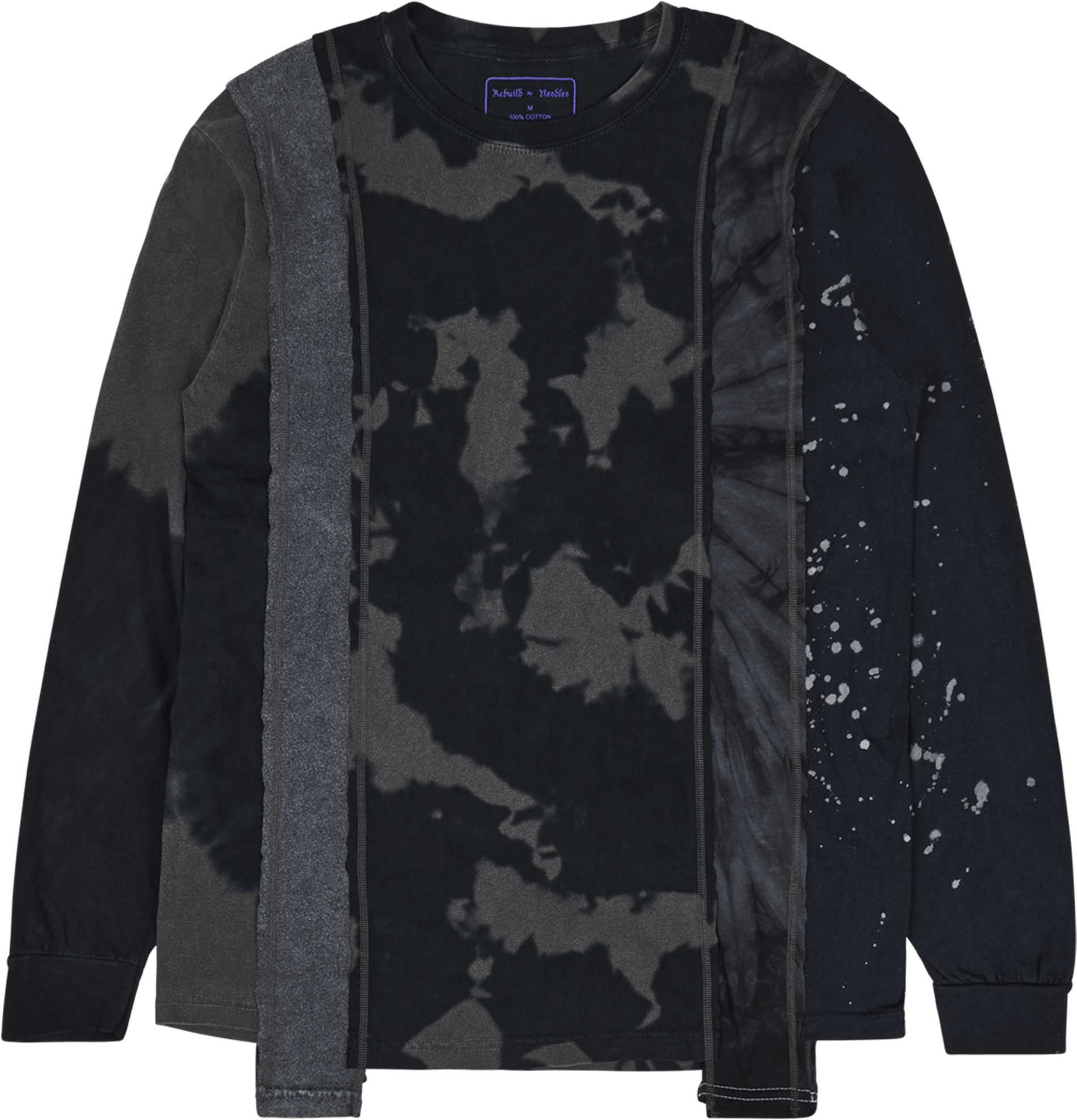 Needles 5 Cuts L/s Tee – B&w M Assorted