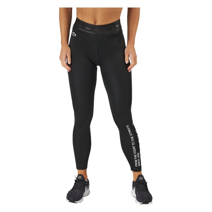 Lacoste Legging Black, Female, Vêtements, Leggings, Padel, Noir, L