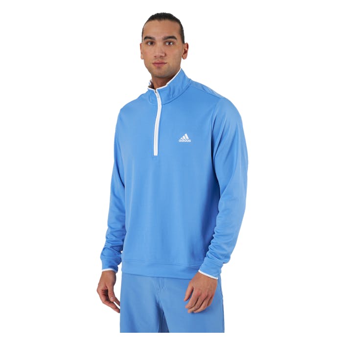 Quarter-Zip Sweatshirt Blufus, Male, Kläder, Skjortor, Golf, Blå, XXL