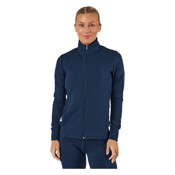 Textured Full-Zip Jacket Collegiate Navy, Female, Kläder, jackor, Golf, Blå, M
