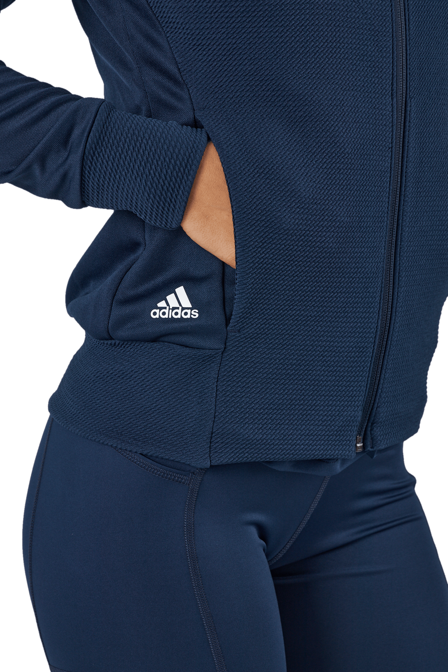 Textured Full-Zip Jacket Collegiate Navy - Bild 5