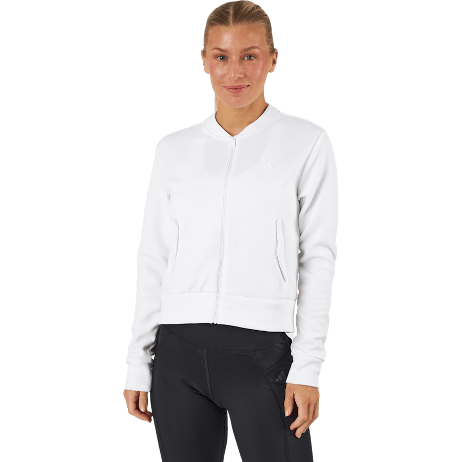 Knit Golf Bomber Jacket White