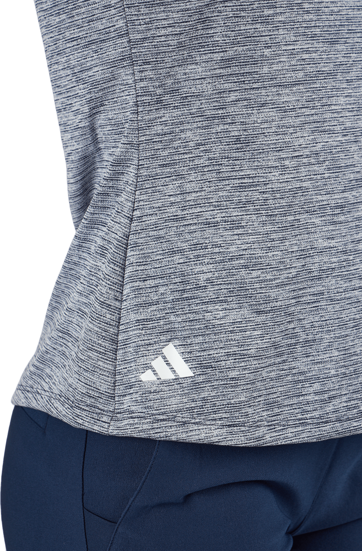 Essentials Heathered Mock-Neck Sleeveless Golf Polo Shirt Collegiate Navy - Bild 5