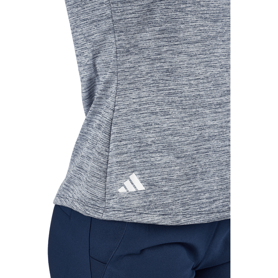 Essentials Heathered Mock-Neck Sleeveless Golf Polo Shirt Collegiate Navy - Bild 5