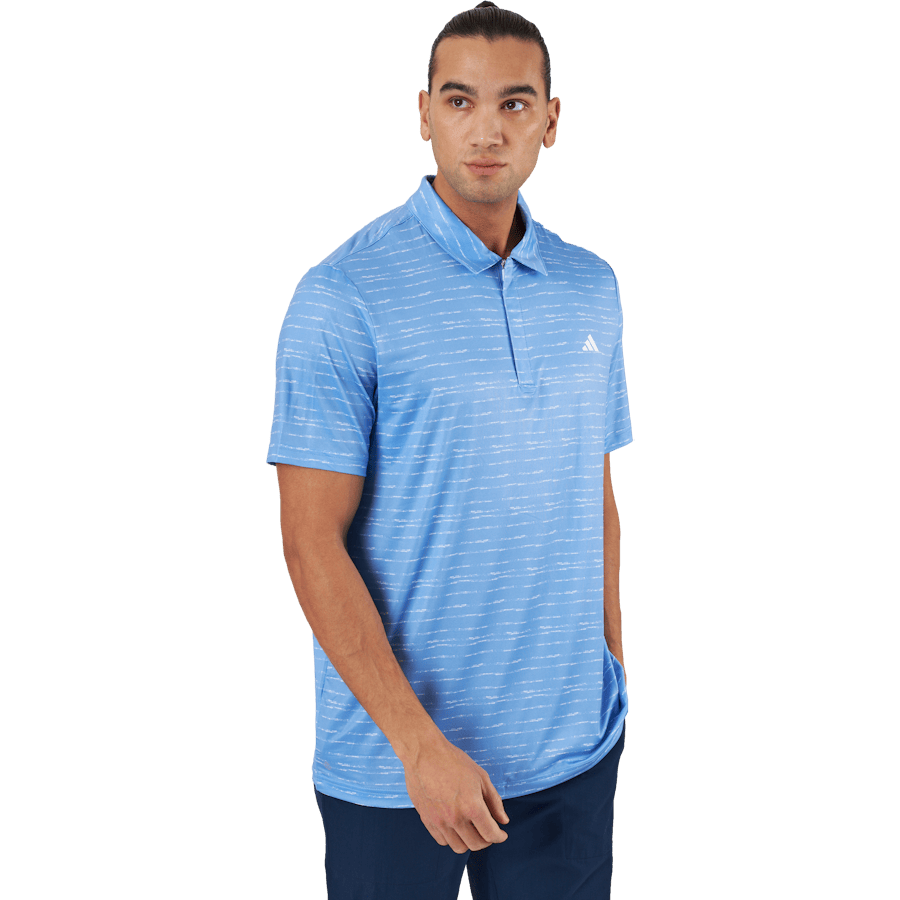 Stripe Zip Golf Polo Shirt Blufus/White - Bild 2