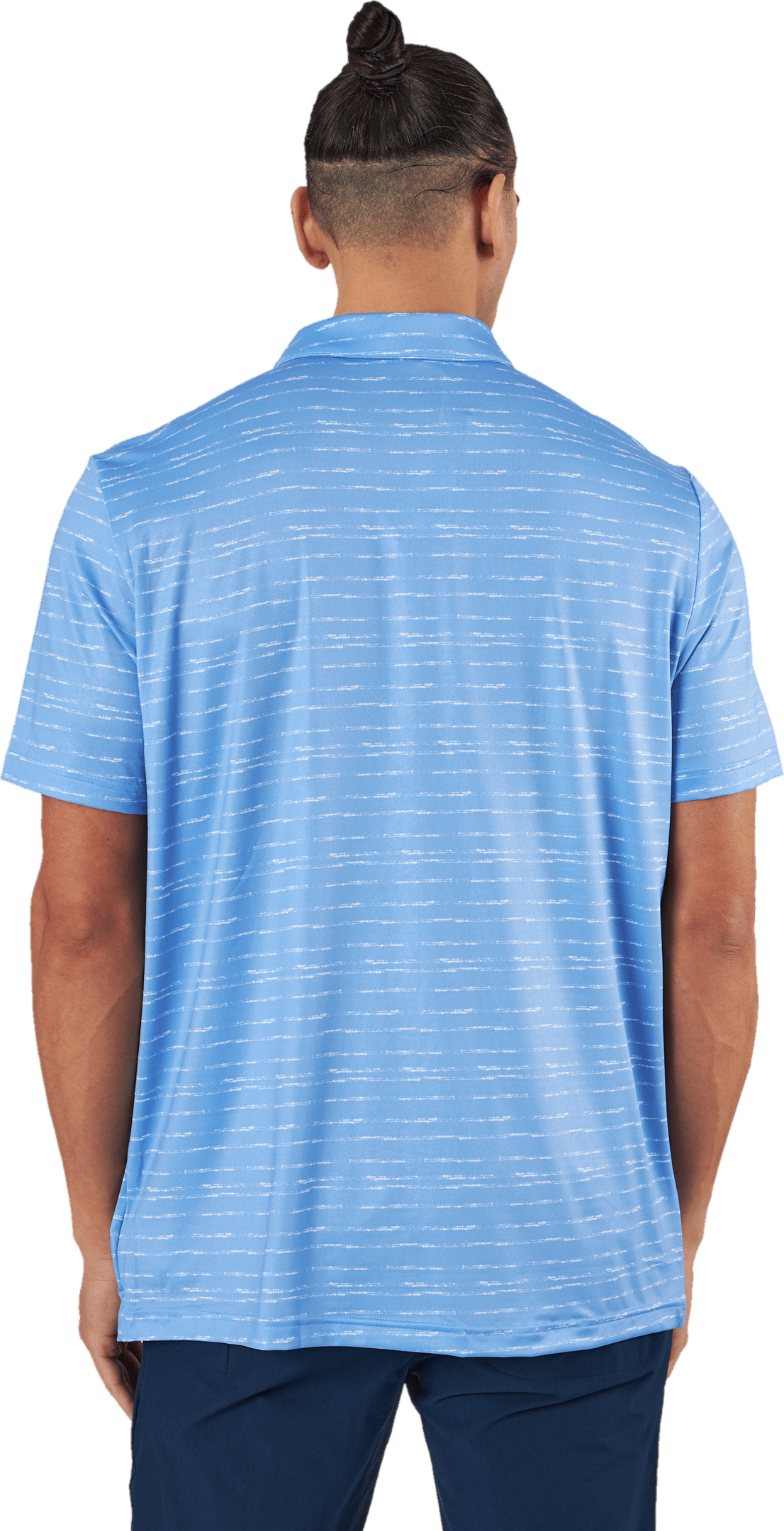 Stripe Zip Golf Polo Shirt Blufus/White - Bild 3