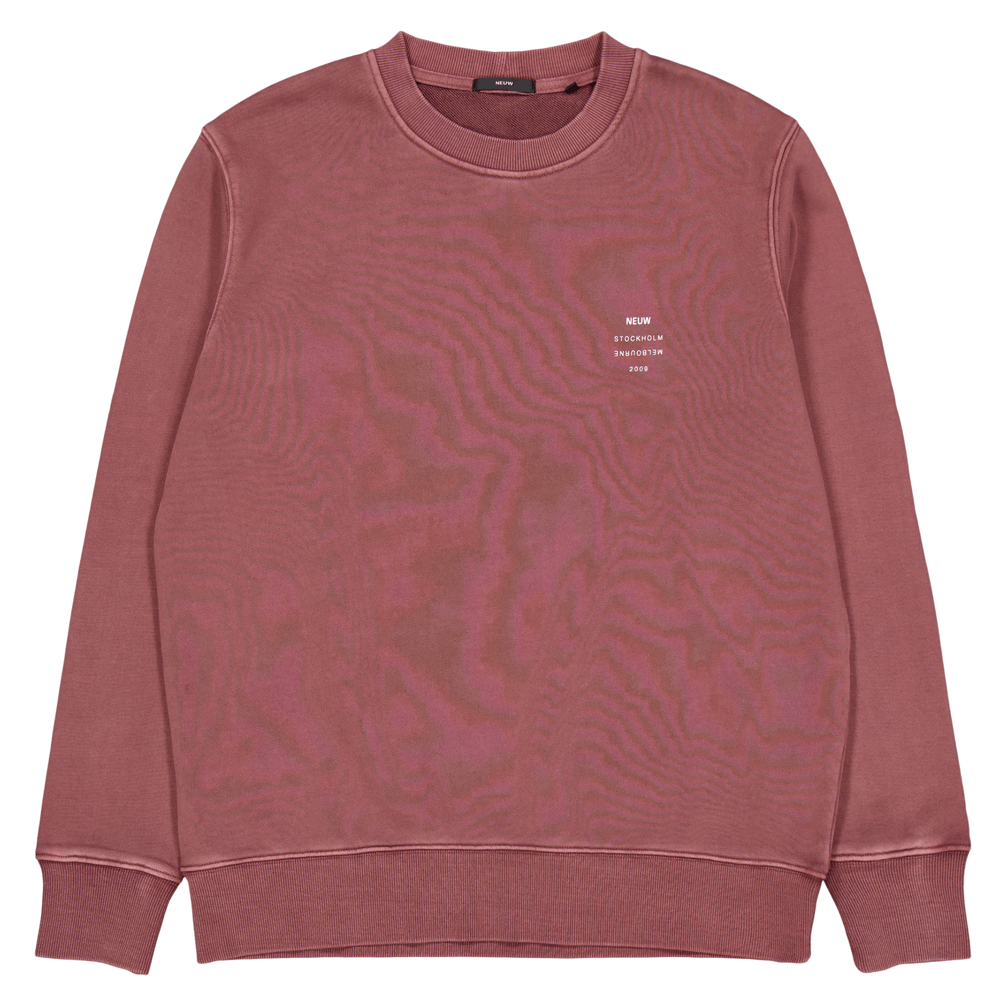 Neuw Crew Oxblood, Male, Apparels, hoodies and sweatshirts, Pink, L