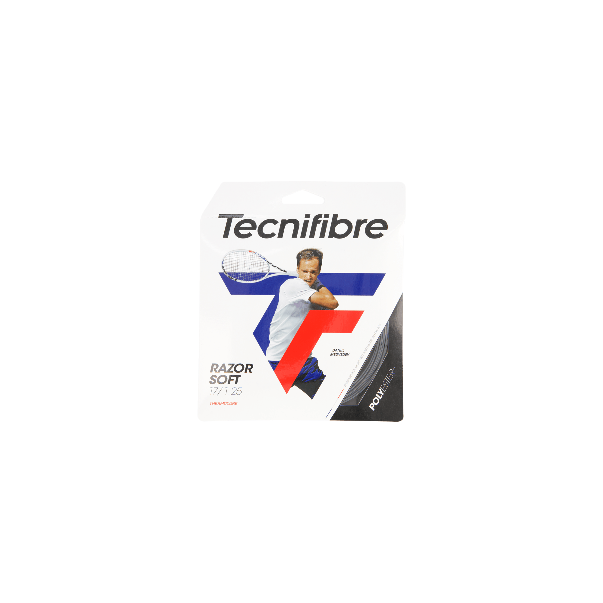 Razor Soft Set Carbon, Unisex, Attrezzature, Attrezzature per l'allenamento, Tennis, Grigio, 1,25 mm