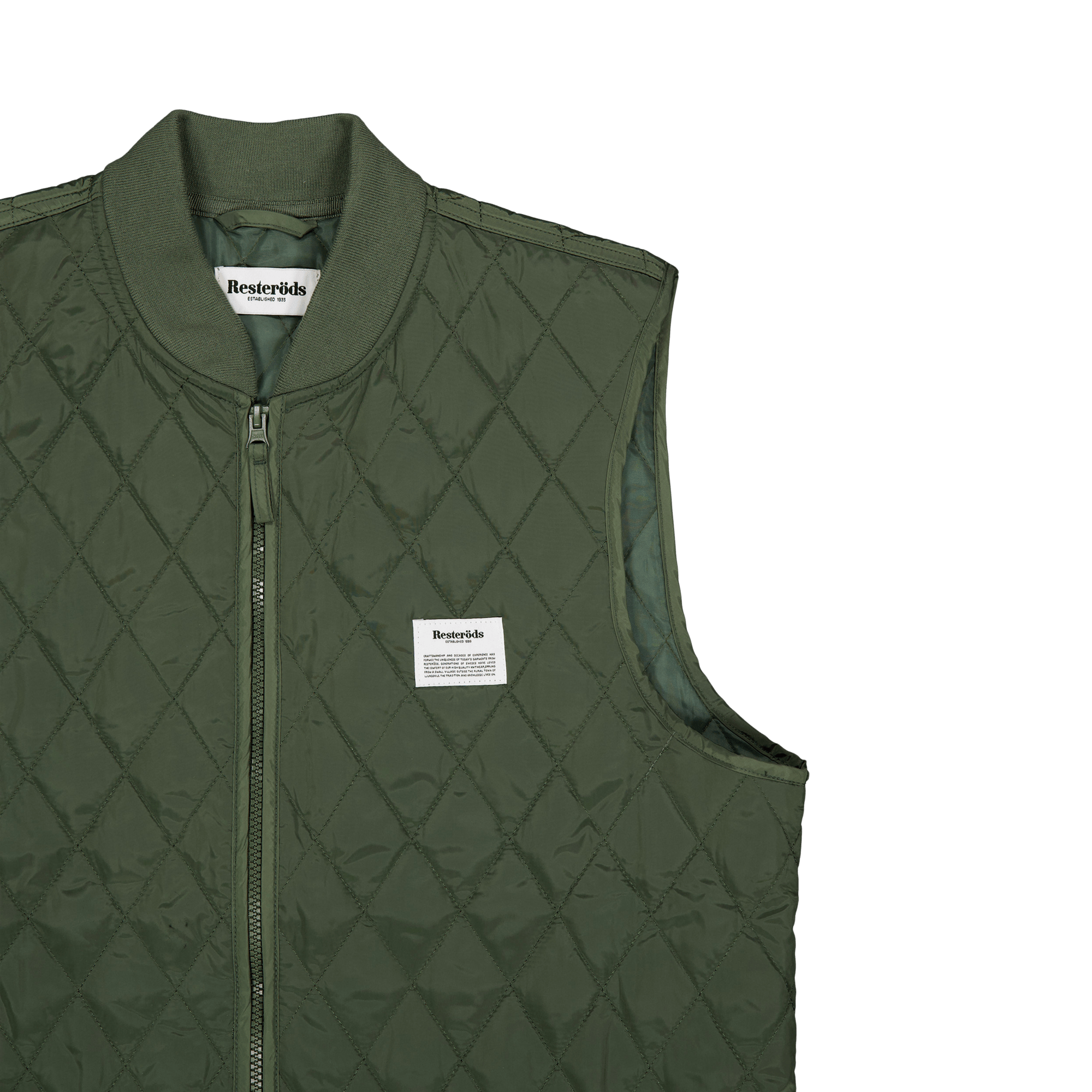 Quilted Zip Vest 90 Army - Bild 3